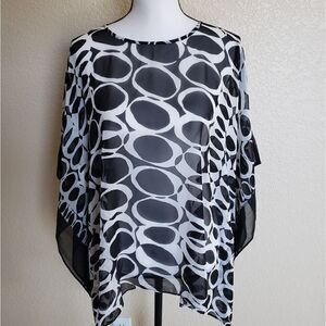 Susan Graver Black and White Swim Coverup